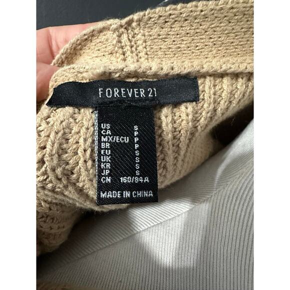 Small Forever 21 ribbed Knit Sweater Cardigan colour black pink brown - Picture 3 of 3